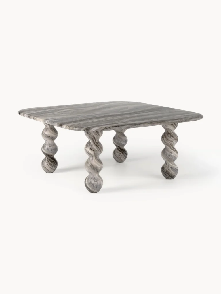 Lyndi beige marble coffee table
