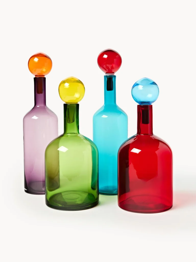Bubbles Glass Carafes – Set of 4, Polspotten